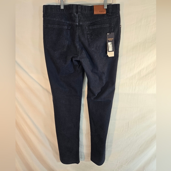 Borelio Men's 36X35 Blue Flannel Finish Straight Leg Blue Denim Jean New Tags - Picture 2 of 7